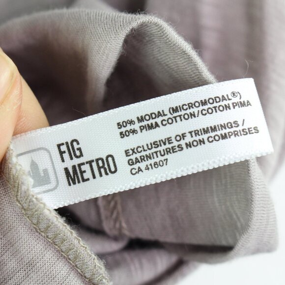 FIG Metro Sleeveless Slub Turtle Cowl Neck Top Grey L - Picture 6 of 9